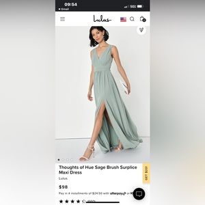 Thoughts of Hue Sage Brush Surplice Maxi Dress